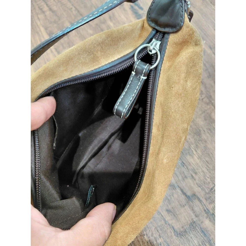 coach Mini handbag brown Suede - Picture 8 of 16